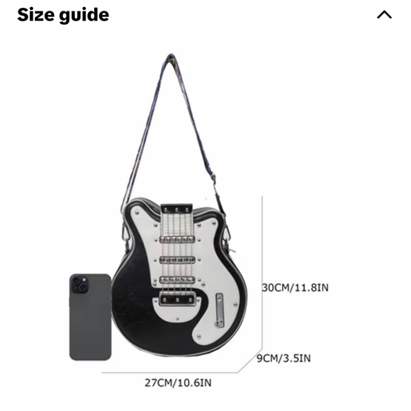 Guitar-Shaped Phone Case - Black and Red - Picture 4 of 6